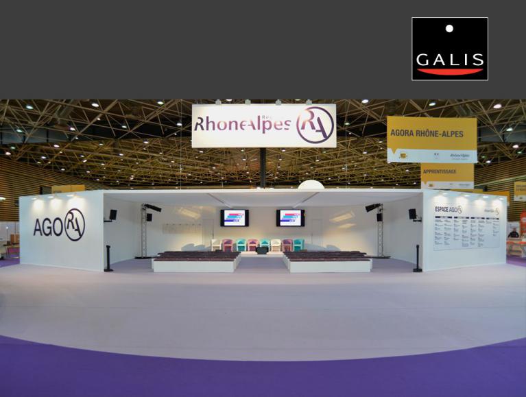 REGION RHÔNE ALPES - Stand réalisé pour GALIS, agence de Design de stands.